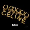 6930158612f62673a6faca6d Celine Letter Earrings, Consistent ZP Material! 26 Letters, Authentic Craftsmanship, Thick Gold Plating!