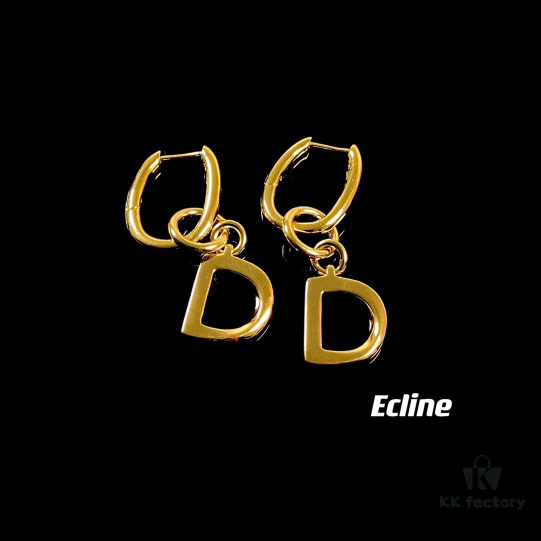 6930158a12f62673a6faca73 Celine Letter Earrings, ZP-Consistent Material! 26 Letters, Authentic Craftsmanship, Thick Gold Plating!
