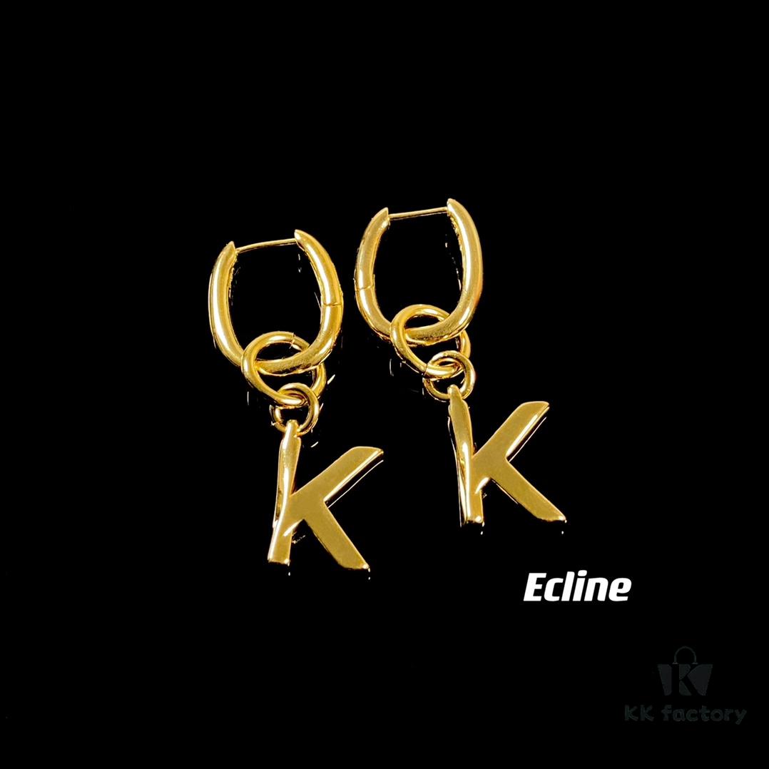 6930158e12f62673a6faca76 Celine Letter Earrings, ZP-Consistent Material! 26 Letters, Authentic Craftsmanship, Thick Gold Plating!