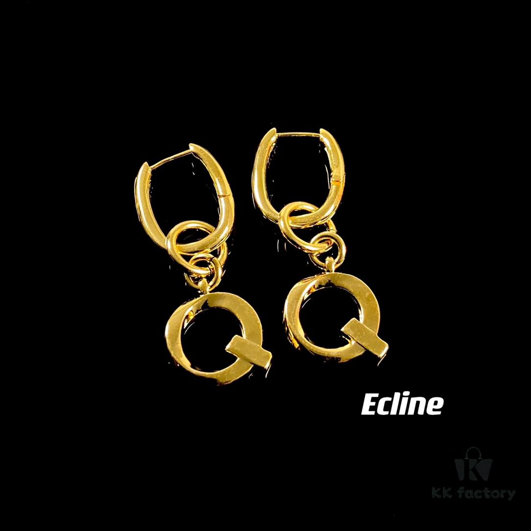 6930159412f62673a6faca7b Celine Letter Earrings, ZP-Consistent Material! 26 Letters, Authentic Craftsmanship, Thick Gold Plating!