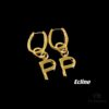 6930159612f62673a6faca7d Celine Letter Earrings, ZP-Consistent Material! 26 Letters, Authentic Craftsmanship, Thick Gold Plating!