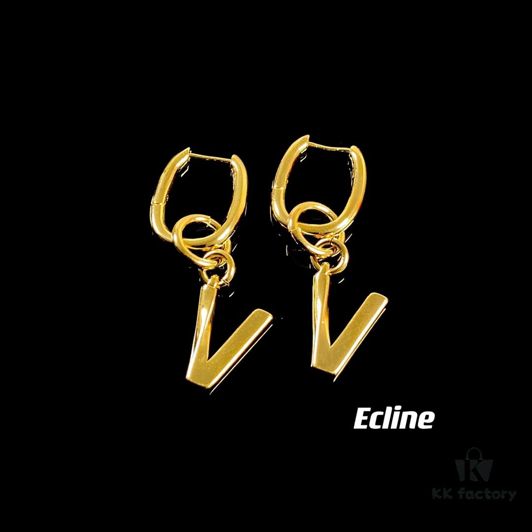6930159912f62673a6faca7f Celine Letter Earrings, Consistent ZP Material! 26 Letters, Authentic Craftsmanship, Thick Gold Plating!