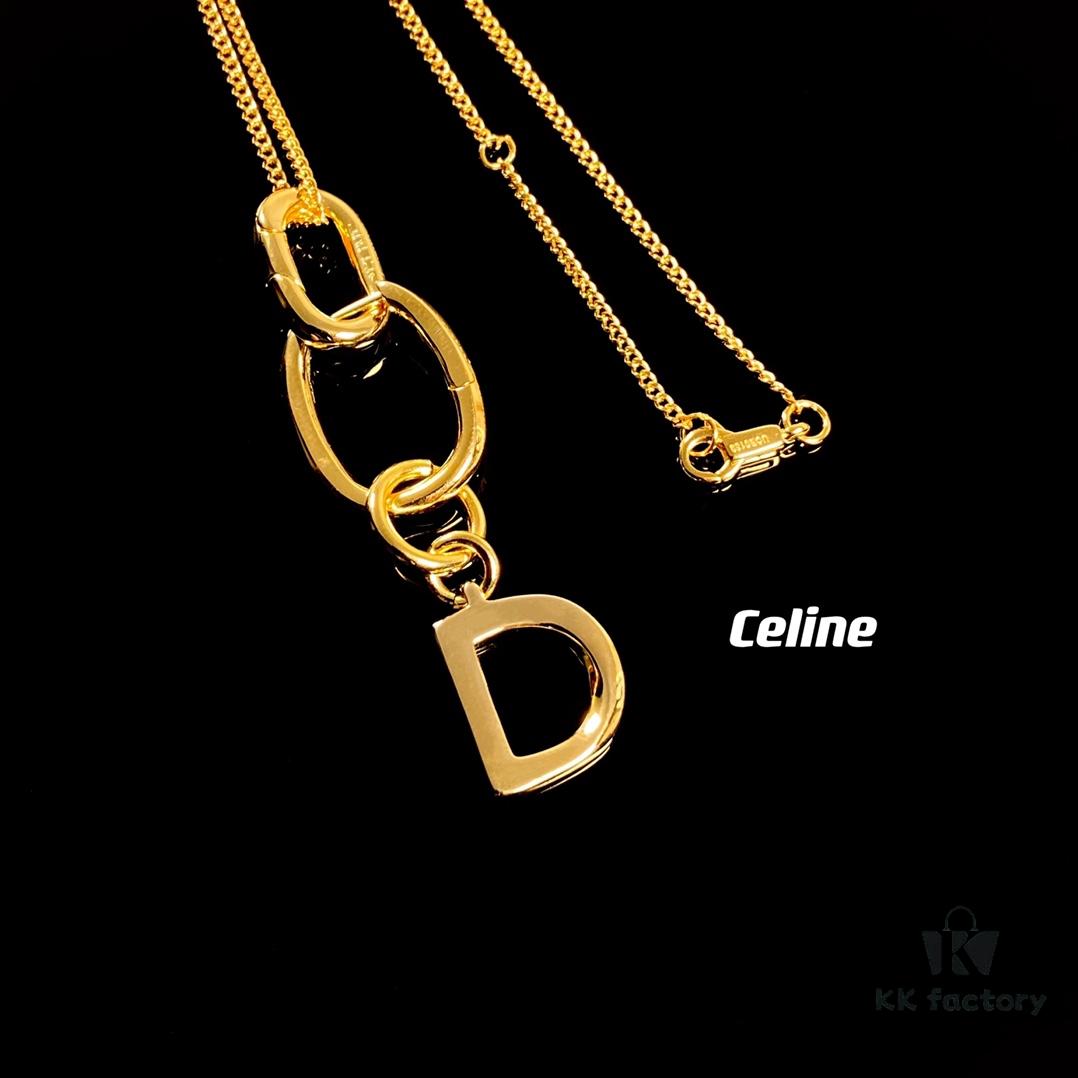 693015a312f62673a6faca89 Celine Letter Necklace, Consistent ZP Material! Meaningful Jewelry to Wear the Important Names Close to You 💗 26 Letters Available, Precise Craftsmanship, Thick Gold Plating, Versatile Everyday Essential with High Wearability – A Must-Have for Everyone!