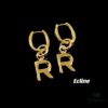 693015a412f62673a6faca8b Celine Letter Earrings, ZP-Consistent Material! 26 Letters, Authentic Craftsmanship, Thick Gold Plating!