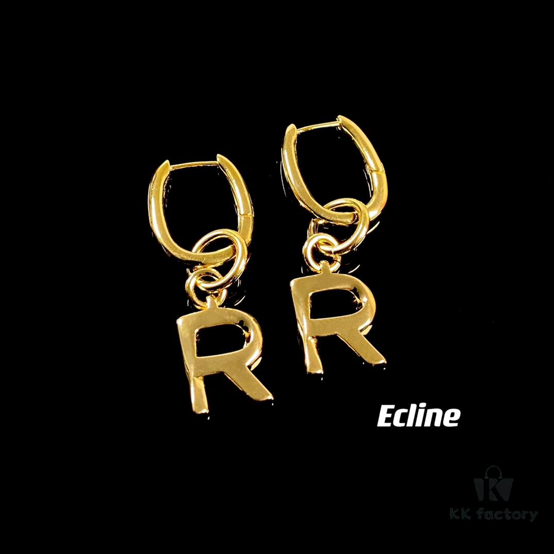 693015a412f62673a6faca8b Celine Letter Earrings, ZP-Consistent Material! 26 Letters, Authentic Craftsmanship, Thick Gold Plating!