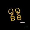 693015a612f62673a6faca8d Celine Letter Earrings, ZP-Consistent Material! 26 Letters, Authentic Craftsmanship, Thick Gold Plating!