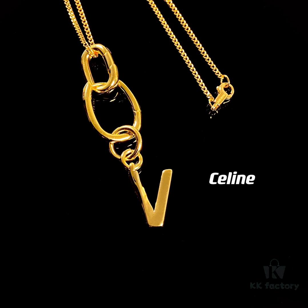 Celine Letter Necklace, Consistent ZP Material!