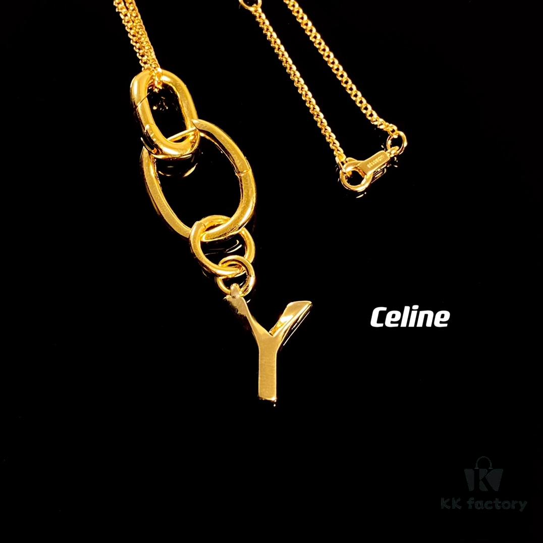 Celine Letter Necklace, Consistent ZP Material!