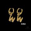 693015b912f62673a6facaa4 Celine Letter Earrings, Consistent ZP Material! 26 Letters, Authentic Craftsmanship, Thick Gold Plating!