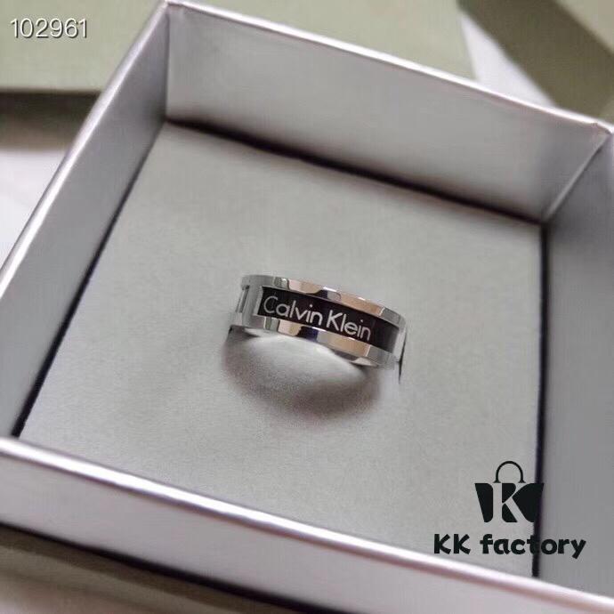 693015d412f62673a6facac1 CK New Arrival Ring – Titanium Steel, Original Engraving, White Gold Color, US Size 5-11