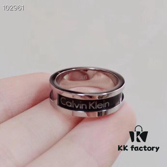 693015d812f62673a6facac5 CK New Arrival Ring – Titanium Steel, Original Engraving, White Gold Color, US Size 5-11