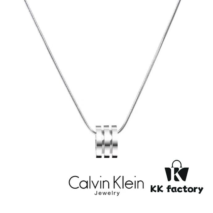 CK Spring Monochrome Necklace - Unisex Gift, Bvlgari-Inspired Design, Rose Gold & Silver, Titanium Steel