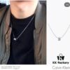 693015e312f62673a6facade CK Spring Monochrome Necklace - Unisex Gift, Bvlgari-Inspired Design, Rose Gold & Silver, Titanium Steel