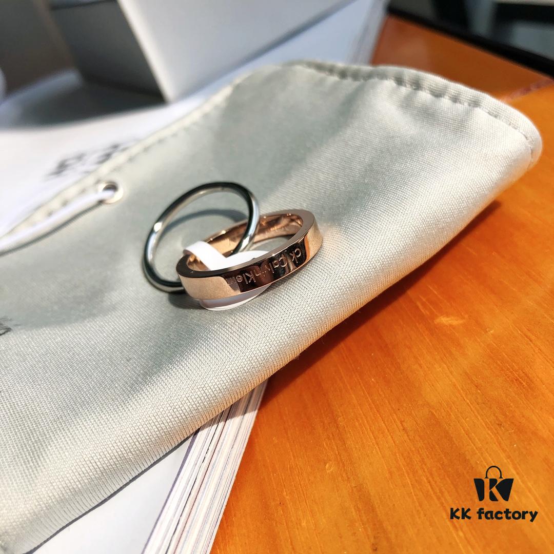 6930160312f62673a6facb0b New CK Couple Rings from Original Factory CNC Precision Carved 316L Titanium Steel Non-Fading Jewelry