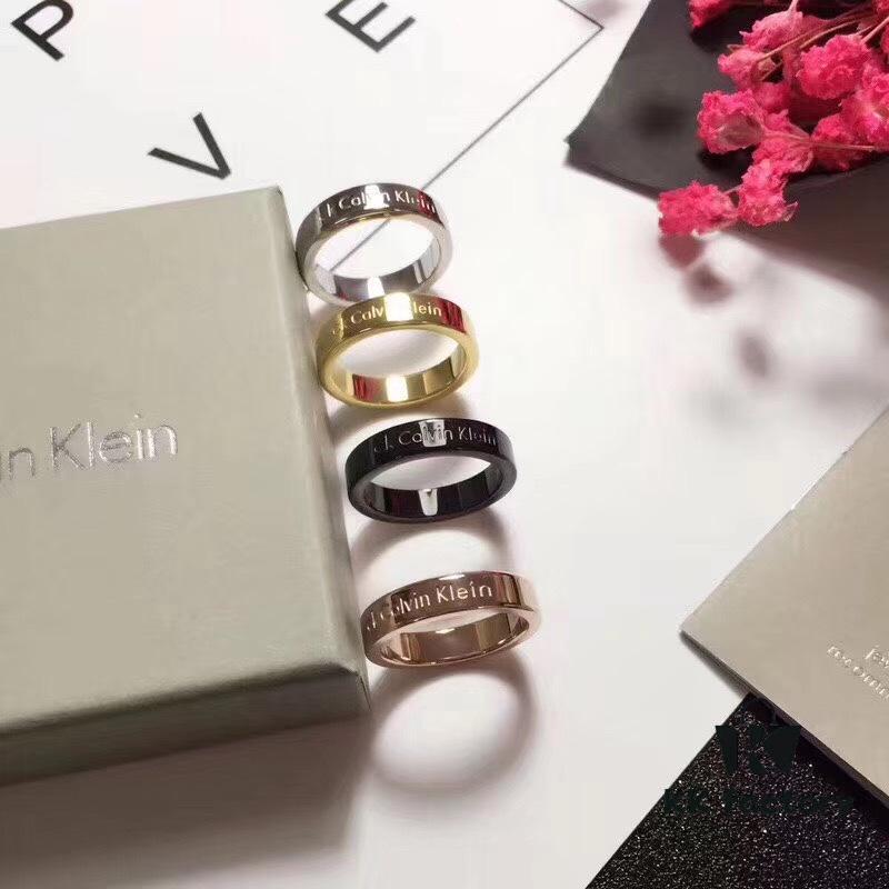 6930162412f62673a6facb3c CK Couple Special: Popular CK Titanium Steel Rings, Vacuum Gold Plated Couple Bands in Rose Gold, Silver, Gold, and Black Gold – Four Colors Available, US Size 5-11