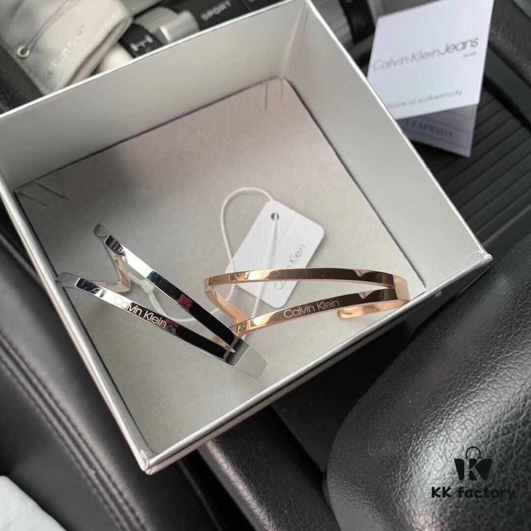 6930162612f62673a6facb45 CK Couple Special: CK Outline Series Bracelet, Couple and Bestie Style, Silver and Rose Gold in Stock, Vacuum Plated