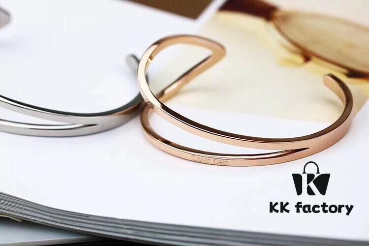 6930162612f62673a6facb46 CK Couple Special: CK Outline Series Bracelet, Couple and Bestie Style, Silver and Rose Gold in Stock, Vacuum Plated