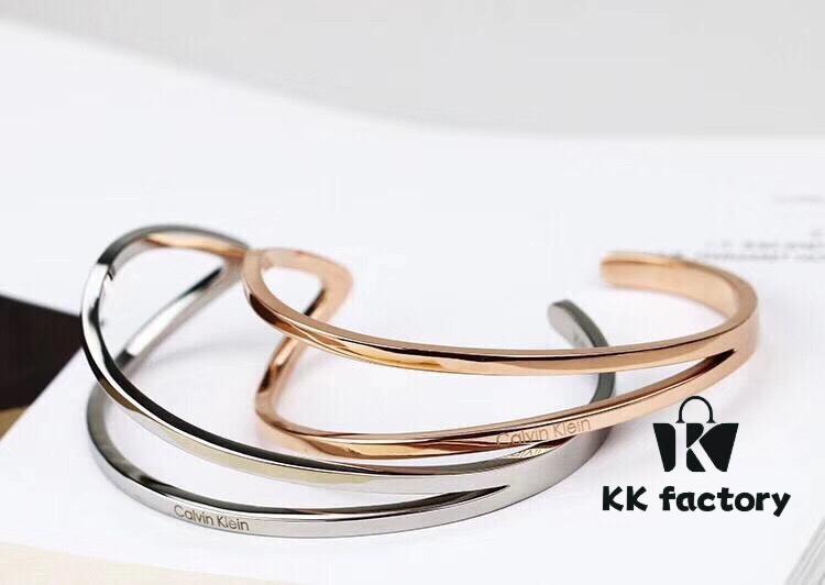 6930162712f62673a6facb47 CK Couple Special: CK Outline Series Bracelet, Couple and Bestie Style, Silver and Rose Gold in Stock, Vacuum Plated