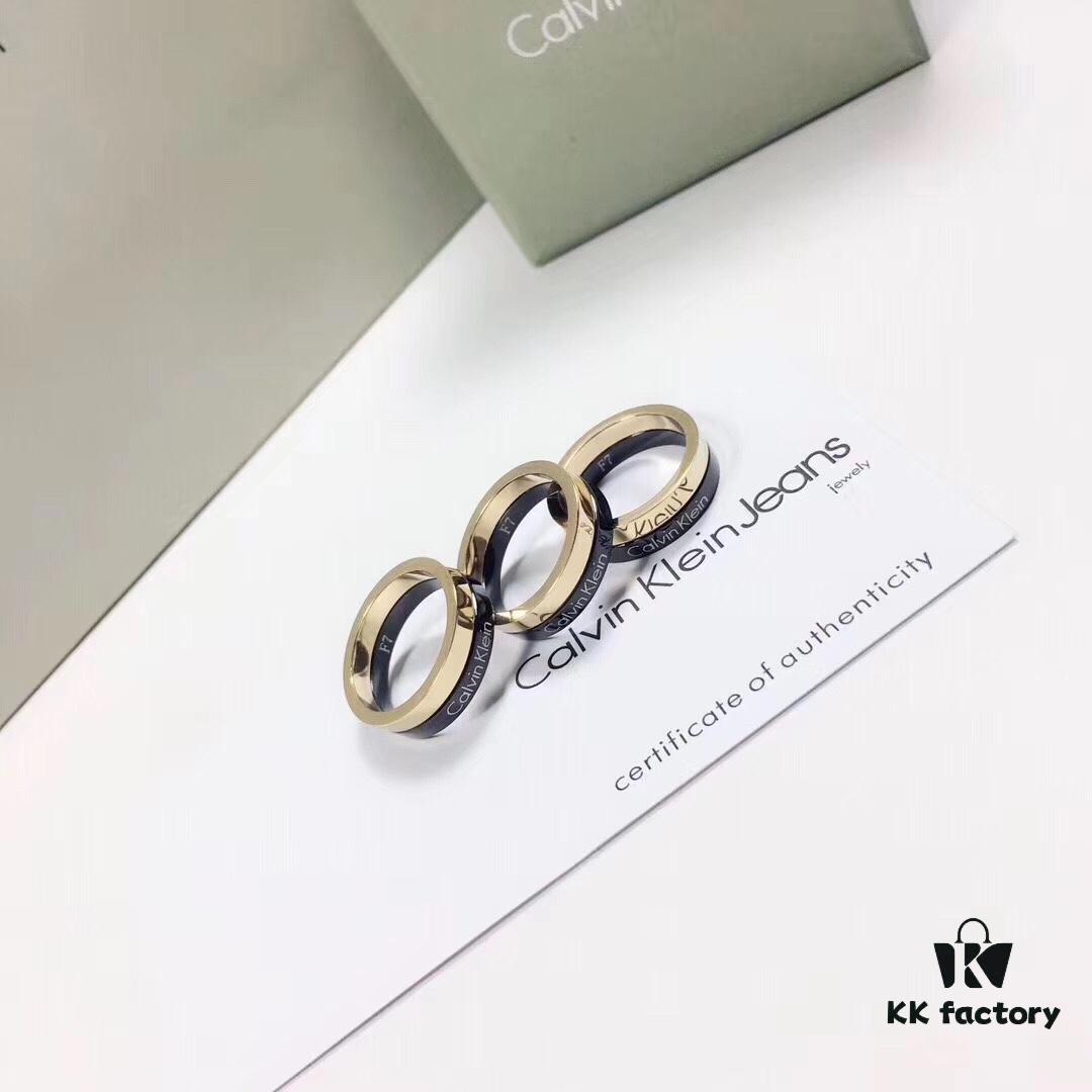 6930162812f62673a6facb49 CK Couple Special: CK Black Gold Inlaid Ring, CNC Precision Carved, Vacuum Electroplated Inside Furnace, Men's and Women's Styles, Couple Ring, US Size 5-10, Titanium Steel Craftsmanship