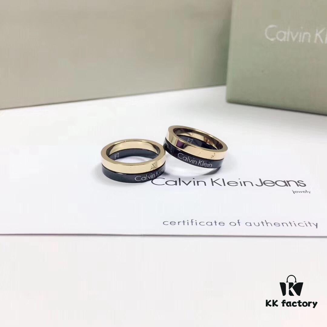 6930162812f62673a6facb4a CK Couple Special: CK Black Gold Inlaid Ring, CNC Precision Carved, Vacuum Electroplated Inside Furnace, Men's and Women's Styles, Couple Ring, US Size 5-10, Titanium Steel Craftsmanship