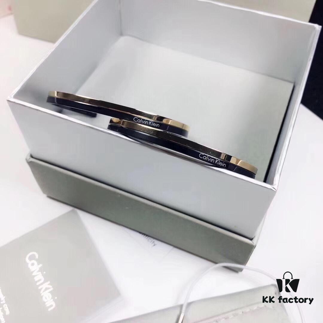 6930162a12f62673a6facb4f CK Couple Special: CK Black Gold Two-Tone Bracelet with CNC Precision Carving and Vacuum Plating