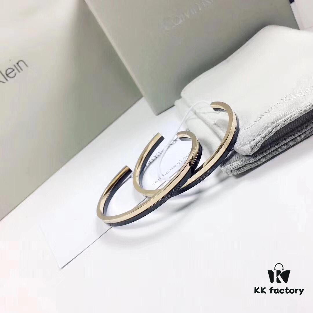 6930162b12f62673a6facb51 CK Couple Special: CK Black Gold Two-Tone Bracelet with CNC Precision Carving and Vacuum Plating