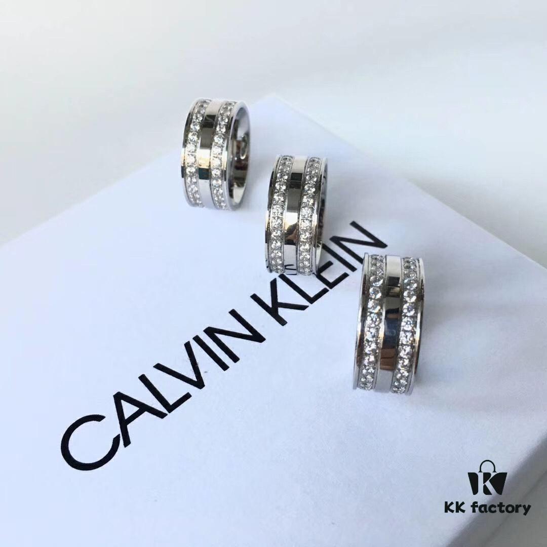 6930163512f62673a6facb6a New Arrival Cabinet-Synchronized CK Ring, Titanium Steel Material, Original Logo, High-End Custom Design, Stylish and Affordable