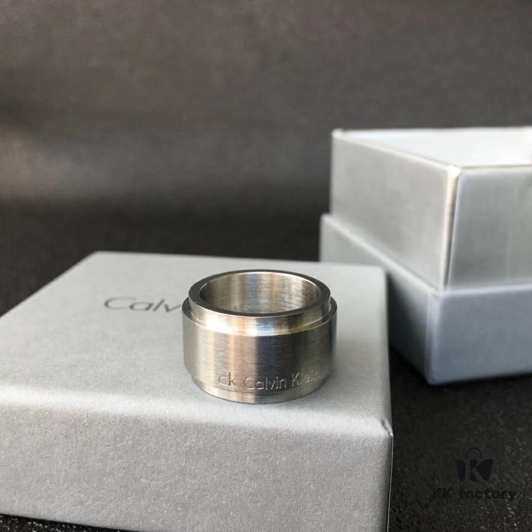 6930163812f62673a6facb71 Titanium Steel CK Solid Color Couple Rings, Large Stock Available, Real Photos, CNC Precision Carving, 1:1 Replication, Molded from Authentic Counter Products, Two Colors Available