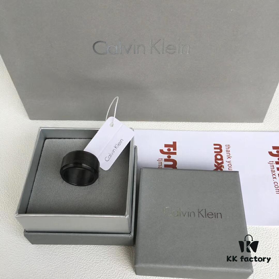 6930164512f62673a6facb8e Titanium Steel CK Solid Color Couple Rings, Large Stock Available, Real Photos, CNC Precision Carving, 1:1 Replication, Molded from Authentic Counter Products, Two Colors Available