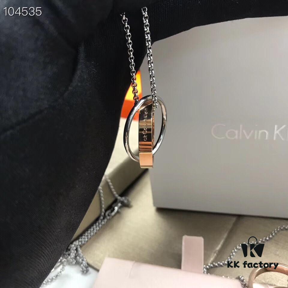 New CK Double Ring Necklace