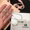 6930167112f62673a6facbe2 Miu Miu Beautiful Figure-8 Ear Hook, Xiaxia's Same Style, Original LG Version, Elegant for Banquet, Vacation, Date, and Evening Wear, Classic and Popular Fashion Design