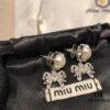 6930167612f62673a6facbed Miu Miu Bow Pearl Set ZP Custom Swarovski Crystal Stud Earrings, Adorable Girl Aesthetic