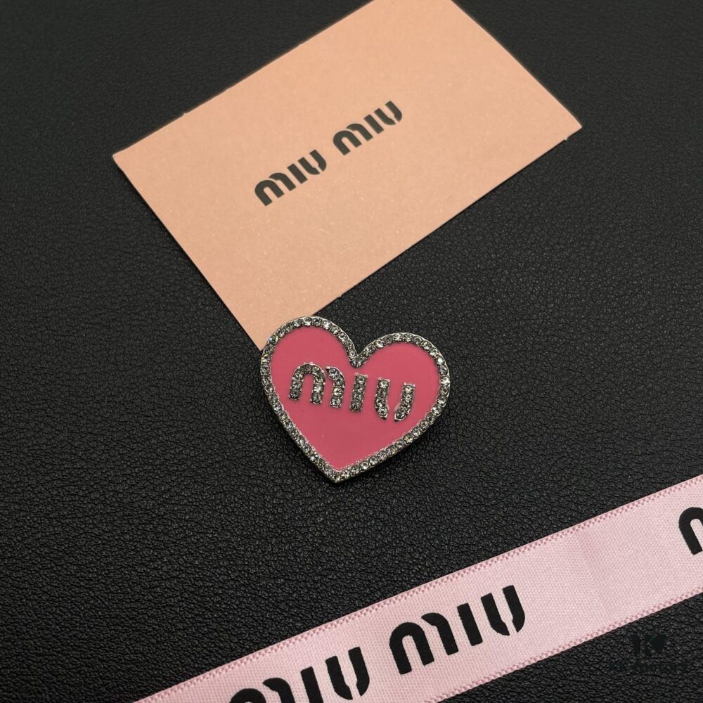 6930169512f62673a6facc1b Miu Miu Textured Heart Luxury Pearl Brooch, Minimalist Love Design, Vintage-Inspired Fashion Statement Piece
