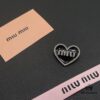 6930169512f62673a6facc1c Miu Miu Textured Luxury Pearl Heart Brooch, Minimalist Amour Design with Vintage Charm, Must-Have Summer Fashion Accessory