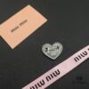 693016a412f62673a6facc2f Miu Miu Textured Luxury Pearl Heart Brooch, Minimalist Amour Design with Vintage Charm, Must-Have Summer Fashion Accessory