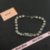 693016c912f62673a6facc57 Miu Miu Textured Heart Luxury Minimalist Pearl Necklace with Cherry Design, Lightweight and Unique Style, Elegant Retro Fashion for Summer