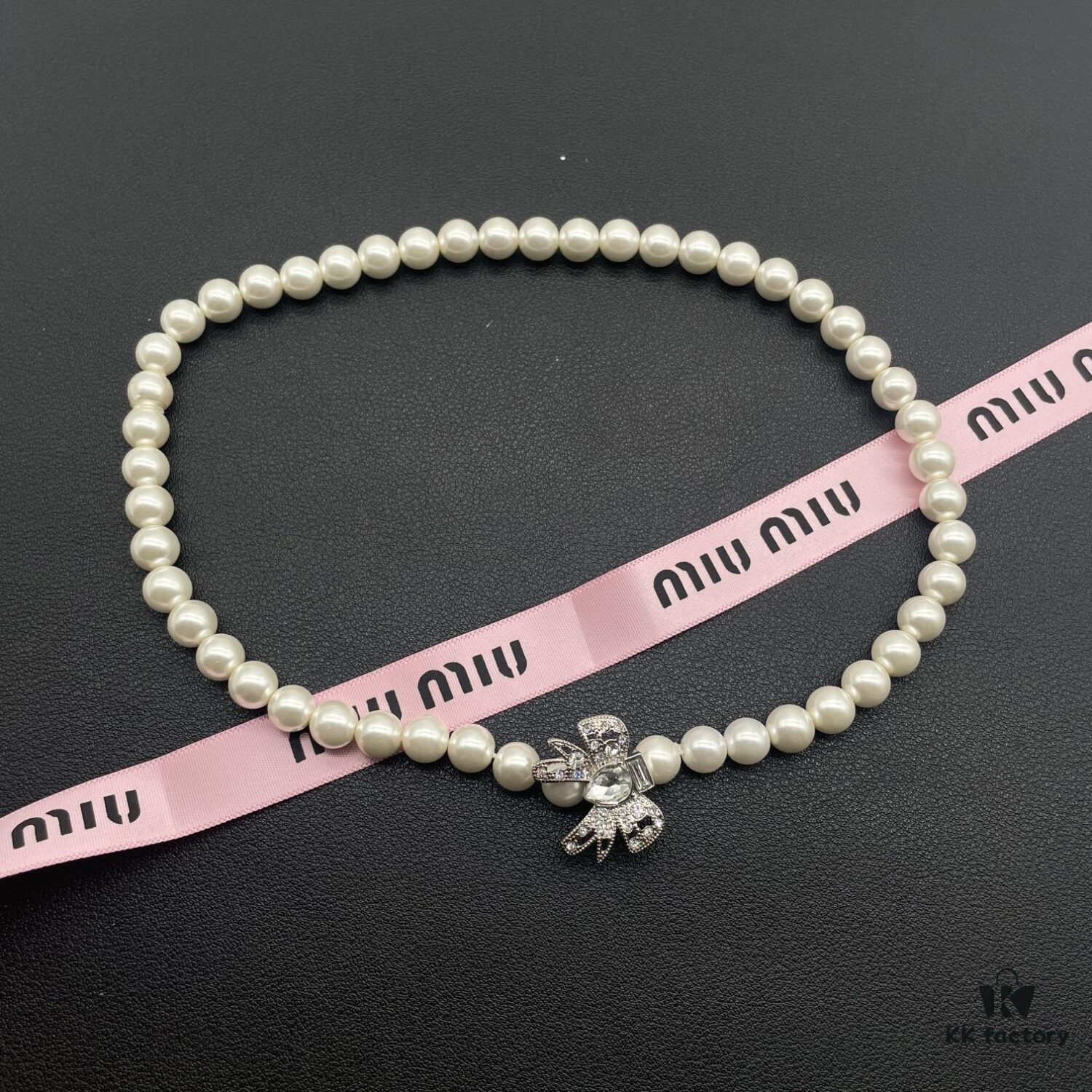 693016ce12f62673a6facc5e Miu Miu Textured Luxe Minimalist Pearl Heart Necklace, Small Vintage Fashion Statement Piece