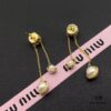 693016de12f62673a6facc6e Miu Miu Textured Luxury Pearl Heart Stud Earrings, Minimalist Design with Vintage Charm, Must-Have Summer Fashion Accessory