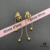 Miu Miu Textured Luxury Pearl Heart Stud Earrings, Minimalist Design with Vintage Charm