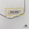 6930173912f62673a6faccd5 Miu Miu New Silver Full Diamond Letter Necklace