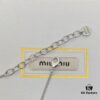 6930173a12f62673a6faccd6 Miu Miu New Silver Full Diamond Letter Necklace