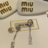 IUMIU New Arrival Silver Full Diamond Letter Pendant Stud Earrings