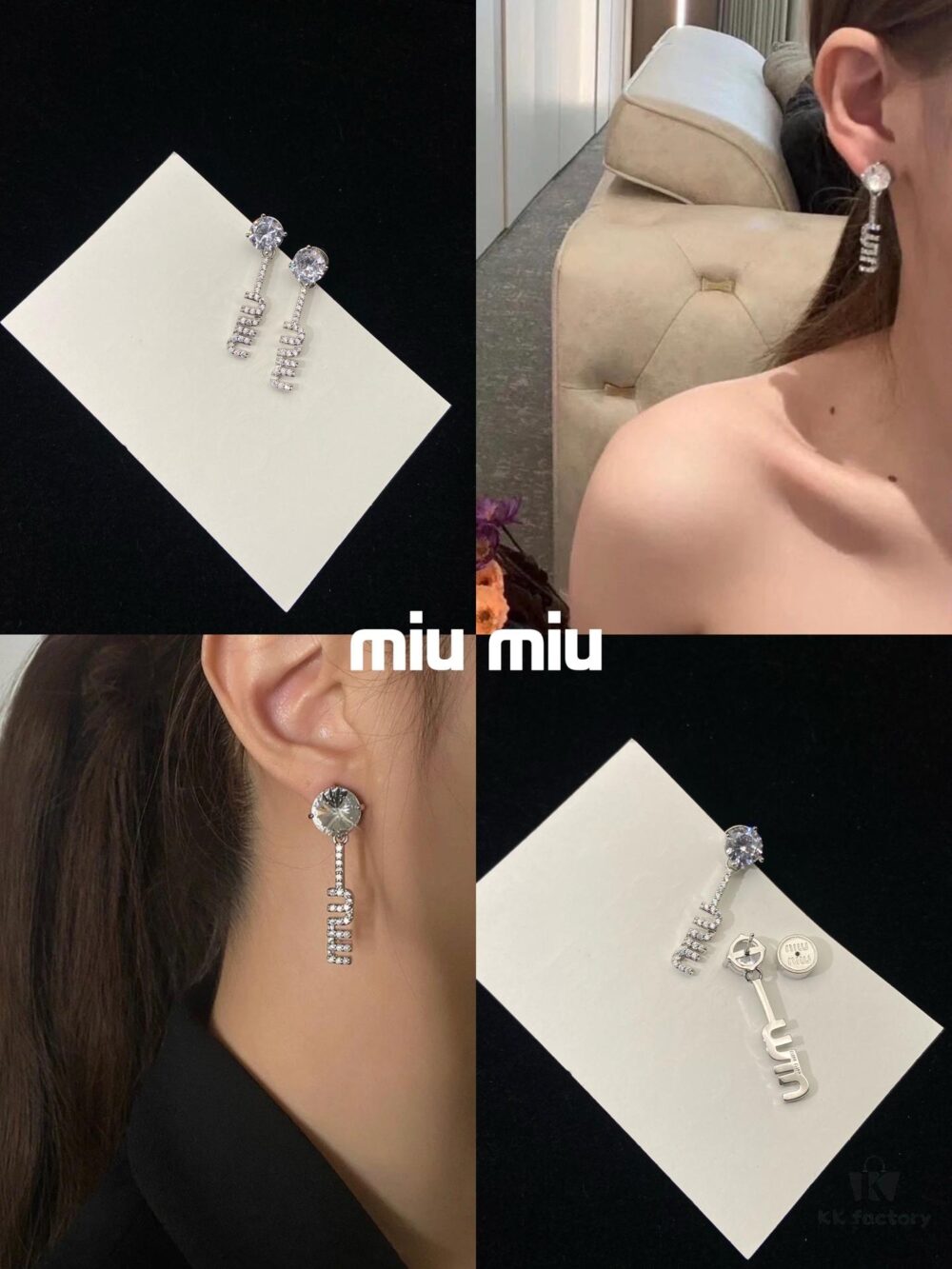 6930175312f62673a6faccf5 Miu Miu Round Diamond 'M' Letter Stud Earrings 👑