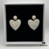 6930176712f62673a6facd0e Miu Miu Textured Luxurious Pearl Heart Stud Earrings, Minimalist Design with Vintage Charm, Must-Have Summer Fashion Accessory