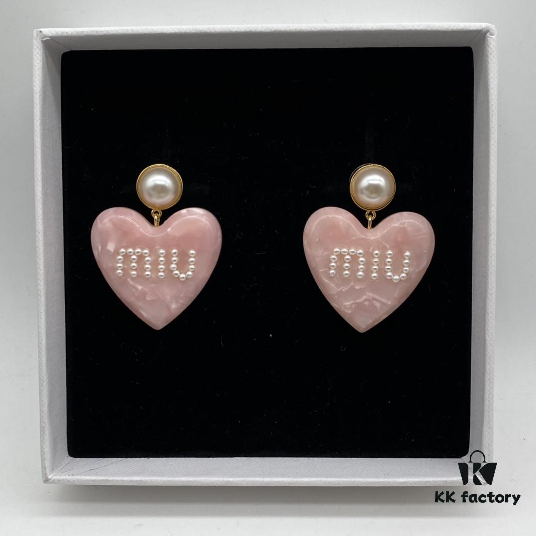 6930176d12f62673a6facd12 Miu Miu Textured Luxury Pearl Heart Stud Earrings, Minimalist Amore Design with Vintage Charm