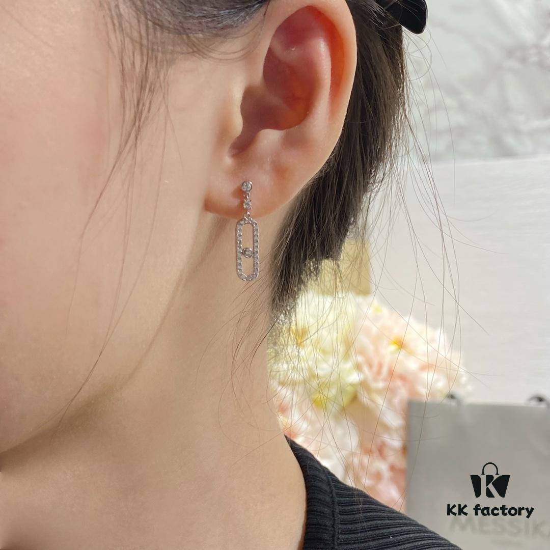 693017c912f62673a6facda3 Messika Move Diamond Earrings, Classic Sliding Diamond Design