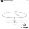 Messika Jewelry Triangle Diamond Anklet Bracelet in White Gold and Rose Gold