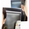 693017e212f62673a6facdd1 Mizhika Model AB Earrings, Rose Gold and White Gold, In Stock 11445. The classic Move series, symbolizing a beautiful meaning: 'Whether in the past, today, or the future, love is always there.'
