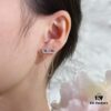 693017e312f62673a6facdd2 Mizhika Model AB Earrings, Rose Gold and White Gold, In Stock 11445. The classic Move series, symbolizing a beautiful meaning: 'Whether in the past, today, or the future, love is always there.'