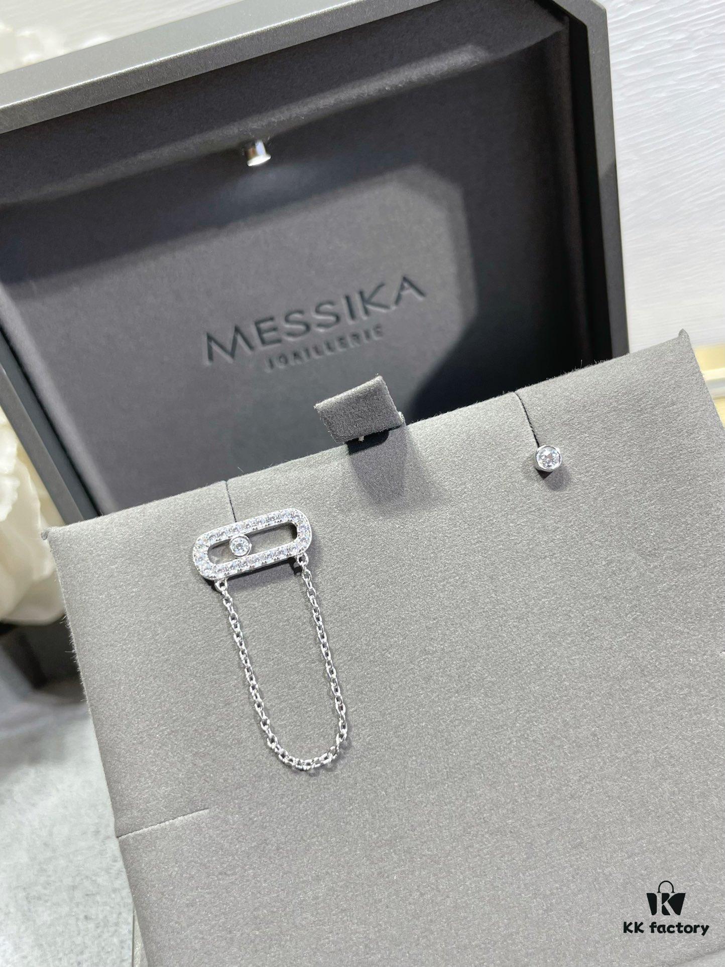 693017e512f62673a6facdd5 Mizhika Model AB Earrings, Rose Gold and White Gold, In Stock 11445. The classic Move series, symbolizing a beautiful meaning: 'Whether in the past, today, or the future, love is always there.'
